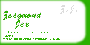 zsigmond jex business card